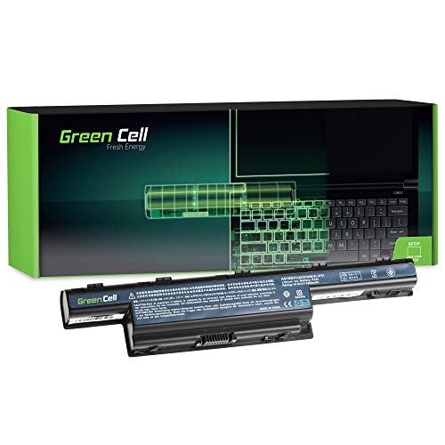 Green Cell® Extended Serie Laptop Akku AS10D31 AS10D3E AS10D41 AS10D51 AS10D61 AS10D71 AS10D73 AS10D75 AS10D81 für Acer/eMachines/Packard Bell (9 Zellen 6600mAh 10.8V Schwarz) von Green Cell