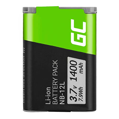 Green Cell® NB-12L NB12L Kamera-Akku für Canon LEGRIA Mini X VIXIA Mini X PowerShot G1 X Mark II N100, Full Decoded, Die hochwertigste Markenbatterie Green Cell (Li-Ion Zellen 2200mAh 3.6V Schwarz) von Green Cell
