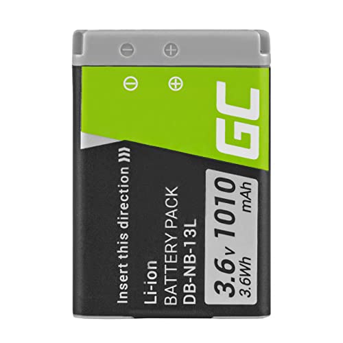 Green Cell® NB-13L NB13L Kamera-Akku für Canon PowerShot G1 X Mark II/III G5 X Mark II G7 X Mark II G9 X Mark II SX620 HS SX720 HS, Full Decoded (Li-Ion Zellen 1050mAh 3.6V Schwarz) von Green Cell