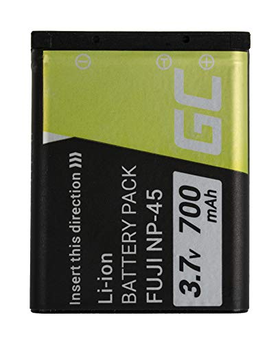 Green Cell® NP-45 NP-45A NP-45B Kamera-Akku für Fujifilm FinePix Series J10 J100 J12 J120 J15 J25 JV100 JV200 JX200 JX300 JX400 JX500, Full Decoded (Li-Ion Zellen 700mAh 3.7V Schwarz) von Green Cell