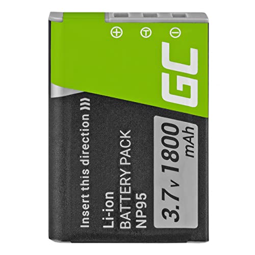 Green Cell® NP-95 Kamera-Akku für Fujifilm FinePix F30 F31 F31FD REAL 3D W1 X-S1 X100 X100S X100T X30 X70 Ricoh GXR Mount A12 GXR P10, Full Decoded (Li-Ion Zellen 1500mAh 3.7V Schwarz) von Green Cell