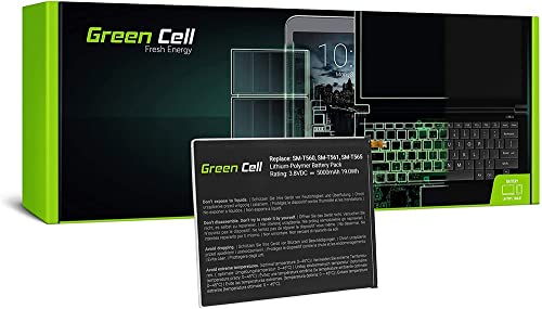 Green Cell (3.8V 19Wh 5000mAh) EB-BT561ABA EB-BT561ABE Akku für Samsung Galaxy Tab E 9.6 SM-T560 SM-T561 SM-T565 Galaxy Tab E Nook SM-T560NU Tablet von Green Cell