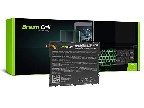 Green Cell (3.8V 28Wh 7300mAh) EB-BT585ABA EB-BT585ABE Akku für Samsung Galaxy Tab A 10.1 SM-P580 SM-P585 SM-P585M SM-P585N SM-P585Y SM-T580 SM-T585 SM-T585C SM-T585M SM-T587 SM-T587P Tablet von Green Cell