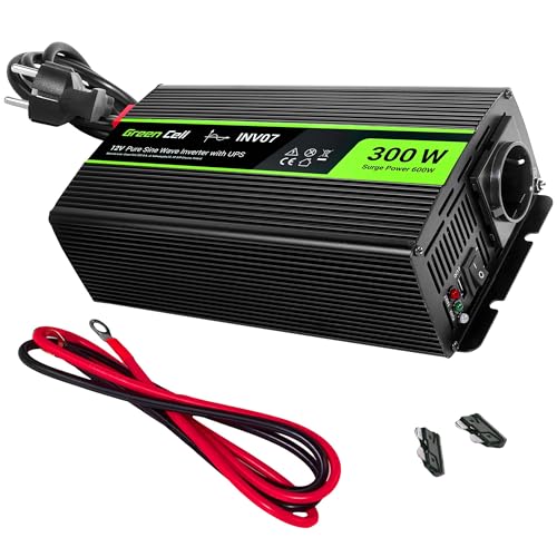Green Cell 300W/600W DC 12V auf AC 230V Reiner Sinus Spannungwandler USV UPS Wechselrichter Stromwandler Power Bypass Solar Inverter DC AC zur Versorgung von Pumpen in Zentralheizungsöfen Öfen Green Cell 300W/600W DC 12V auf AC 230V Reiner Sinus Spannungwandler USV UPS Wechselrichter Stromwandler Power Bypass Solar Inverter DC AC zur Versorgung von Pumpen in Zentralheizungsöfen Öfen von Green Cell