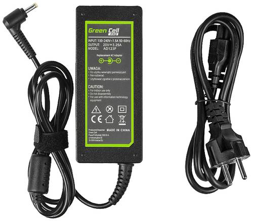Green Cell AD123P Notebook-Netzteil 65W 20V 3.25A Passend für Marke: Lenovo von Green Cell
