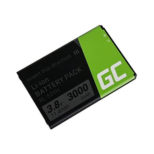 Green Cell BL-53YH Handy Akku für LG G3 D850 D855 Optimus | Li-Ion Zellen | 3000 mAh 3.7V | Ersatz Smartphone Batterie | Markenakku | Volle Kompatibilität | Reale Kapazität | ohne Memory-Effekt | von Green Cell