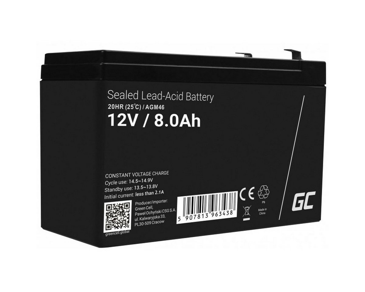 Green Cell Batterie, Batterie für USV Green Cell AGM46 8000 mAh 12 V Green Cell Batterie, Batterie für USV Green Cell AGM46 8000 mAh 12 V von Green Cell