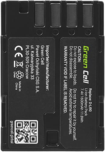 Green Cell D-LI90 DLI90 Kamera-Akku für Pentax 645 645D 645Z K-3 K-5 K-3 II K-5 II K-5 IIs K-7, Full Decoded ( Li-Ion Zellen 1860mAh 7.4V Schwarz ) von Green Cell