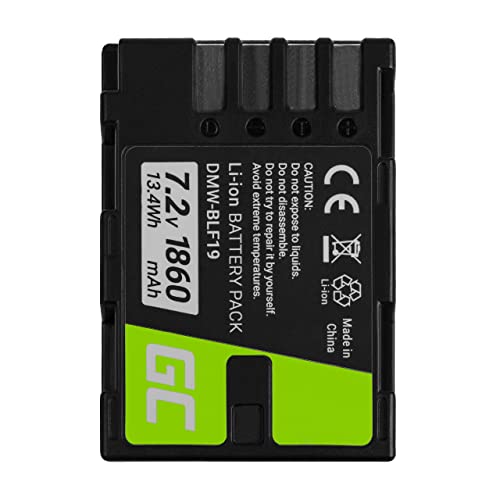 Green Cell DMW-BLF19 DMW-BLF19E DMW-BLF19PP Kamera-Akku für Panasonic Lumix DC-G9 GH5 GH5GN GH5LEICA GH5PRO GH5s GH5SGN, DMC-G9 GH3 GH3K GH4 GH4K GH5 GH5s (1600mAh 7.4V Schwarz) von Green Cell