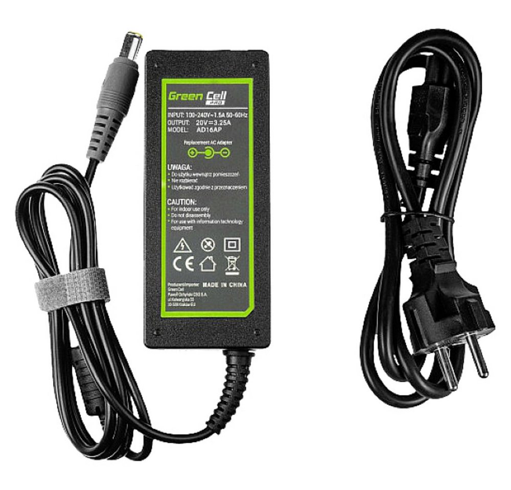 Green Cell Green Cell AD16AP Notebook-Netzteil 65 W 20 V 3.25 A Passend für Marke Notebook-Netzteil Green Cell Green Cell AD16AP Notebook-Netzteil 65 W 20 V 3.25 A Passend für Marke Notebook-Netzteil von Green Cell