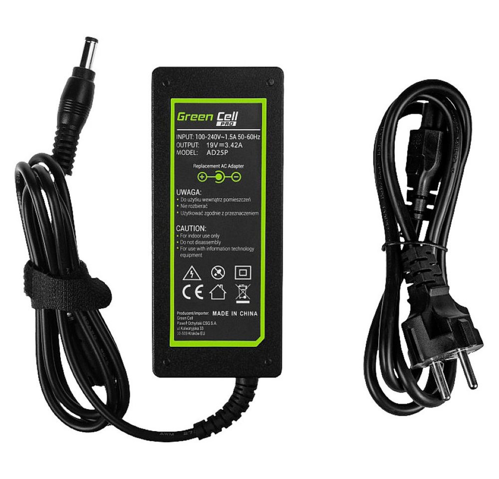 Green Cell Green Cell AD25P Notebook-Netzteil 65 W 19 V 3.42 A Passend für Marke: Notebook-Netzteil Green Cell Green Cell AD25P Notebook-Netzteil 65 W 19 V 3.42 A Passend für Marke: Notebook-Netzteil von Green Cell