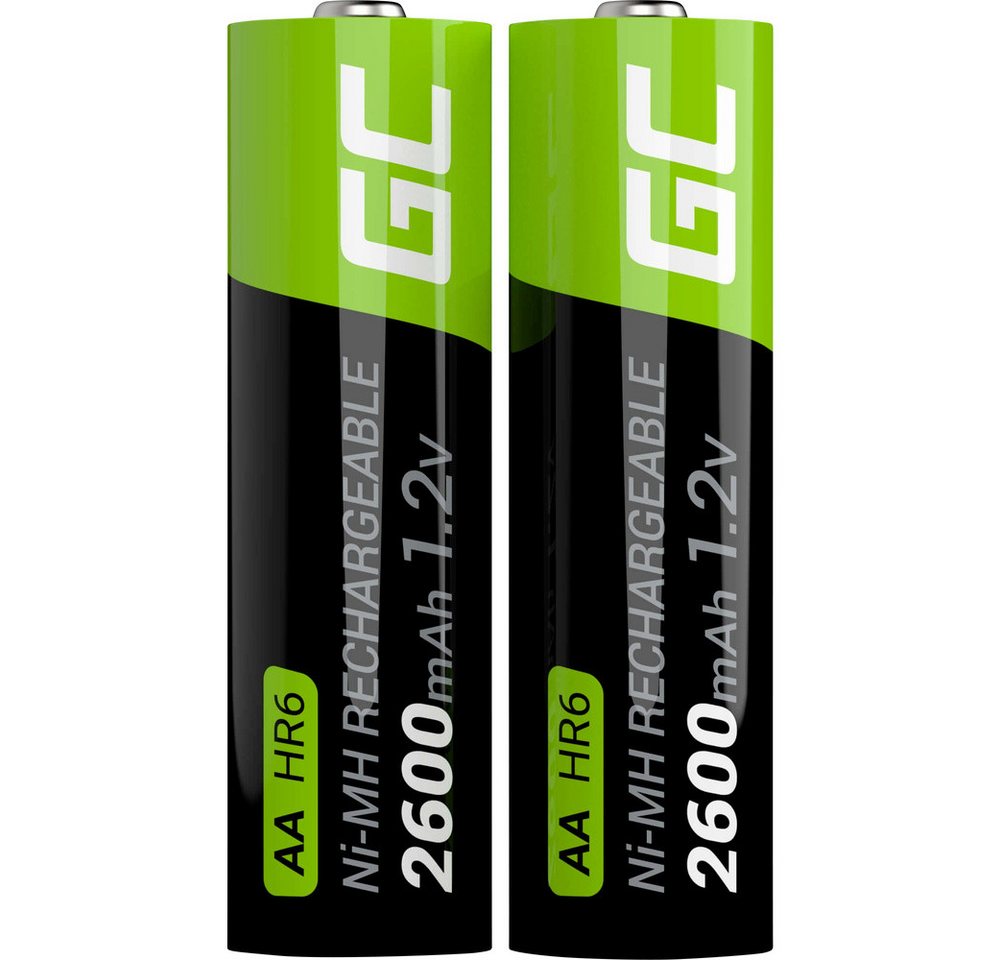 Green Cell Green Cell HR6 Mignon (AA)-Akku NiMH 2600 mAh 1.2 V 2 St. Batterie, (1.20 V) von Green Cell