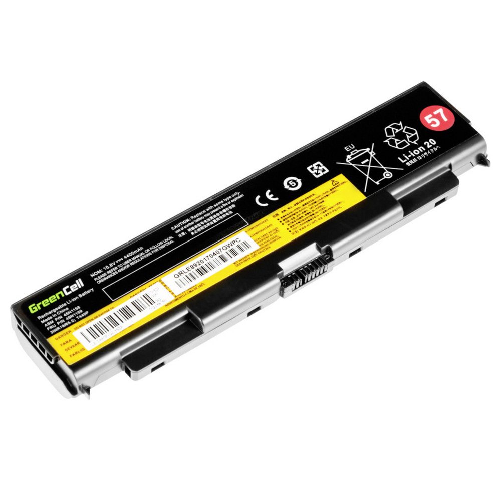 Green Cell Green Cell Notebook-Akku 45N1147 45N1153 10.8 V 4400 mAh Lenovo Laptop-Akku 4400 mAh (10.80 V) von Green Cell