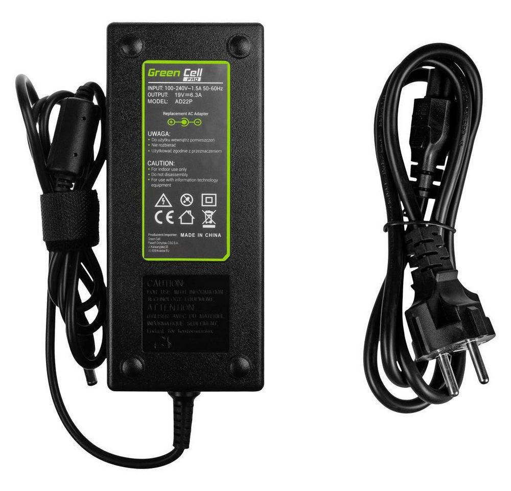 Green Cell PRO Charger / AC Adapter 19V 6.3A 120W Notebook-Netzteil Green Cell PRO Charger / AC Adapter 19V 6.3A 120W Notebook-Netzteil von Green Cell