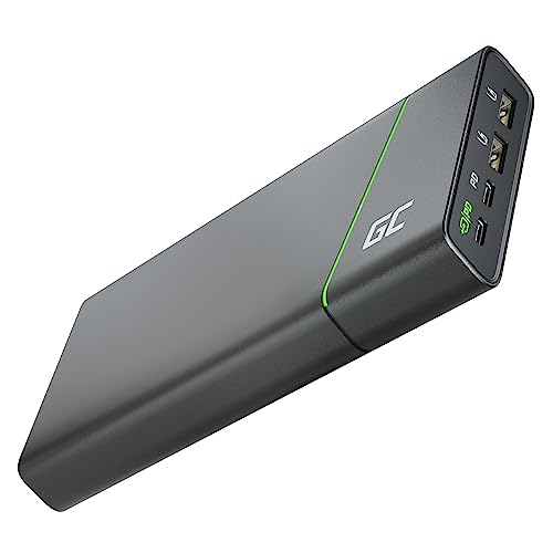 Green Cell Powerbank 26800mAh 128W PD USB C Externer Akku GC PowerPlay Ultra Schnellladen von Laptop und Handy gleichzeitig Power Delivery für iPhone 15 14 13 Pro Max, MacBook, Galaxy, Switch, iPad von Green Cell