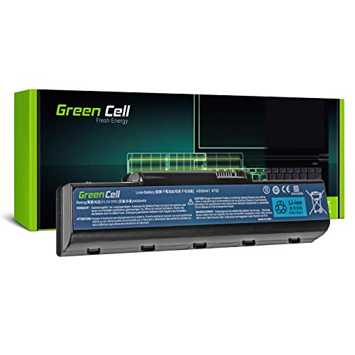 Green Cell Standard Serie AS09A31 AS09A41 AS09A51 AS09A71 Akku für Acer/eMachines/Packard Bell/Gateway Laptop (6 Zellen 4400mAh 11.1V Schwarz) von Green Cell