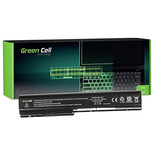 Green Cell Standard Serie HSTNN-DB75 HSTNN-IB75 Laptop Akku für HP Pavilion DV8 DV7 DV7T DV7Z DV7-1000 DV7-2000 DV7-3000 und HP HDX18 (8 Zellen 4400mAh 14.4V Schwarz) von Green Cell