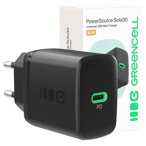 Greencell PowerSource Solo30 Schwarz 30W USB-C Power Delivery Ladegerät Greencell PowerSource Solo30 Schwarz 30W USB-C Power Delivery Ladegerät von Green Cell