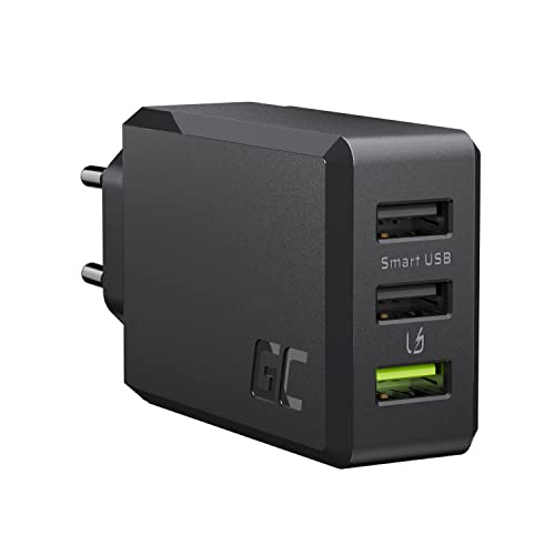 USB-A Ladegerät 30W 3 Port USB Green Cell Power Adapter mit Quick Charge 3.0 Handy Schnellladegerät netzteil Multi USB Mehrfach Ladegerät für Phone 13 12 iPad Galaxy S22 S21 S20 Tablet Android Handys von Green Cell