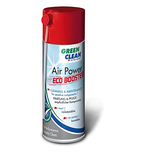 Green Clean G-2044 Air Power Eco Booster Airduster 400ml weiß Druckluftdose, Reinigungs Spray Cleaner | Druckluftreiniger Für Die Reinigung Von Tastatur, Computer, Kamera, Handy, Weiss von Green Clean