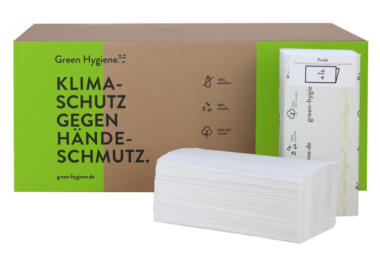 Green Hygiene® Papierhandtücher FRIEDA 2-lagig von Green Hygiene®