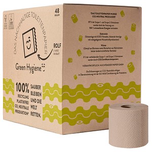 Green Hygiene® Toilettenpapier ROLF 2-lagig Recyclingpapier, 48 Rollen von Green Hygiene®