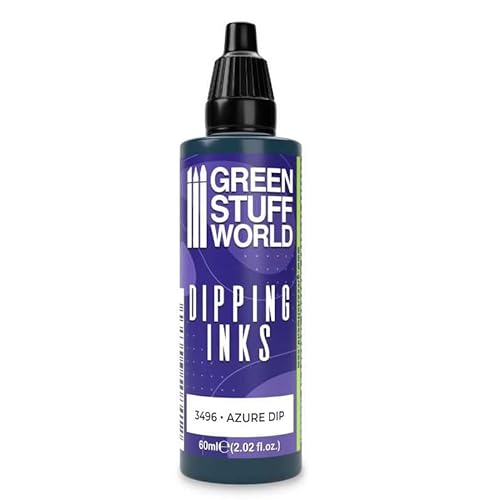 Green Stuff World Dipping Ink 60 ml kontrastreiche Modellfarbe (Azurblau) von Green Stuff World
