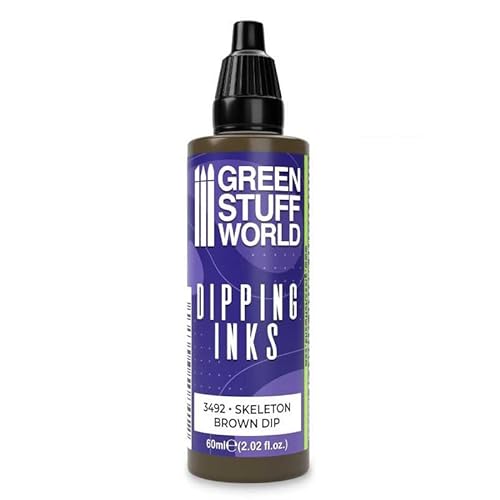 Green Stuff World Dipping Ink 60 ml kontrastreiche Modellfarbe (Skelettbraun) von Green Stuff World