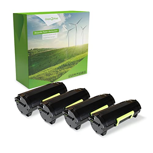 Green2Print Toner 4 Kartuschen schwarz 4X 5000 Seiten ersetzt Lexmark 50F0HA0, 502HA, 50F2H00, 502H, 50F2H0E, 502HE passend für Lexmark MS310D, MS310DN, MS410D, MS410DN, MS510DN, MS610DN, MS610DE Green2Print Toner 4 Kartuschen schwarz 4X 5000 Seiten ersetzt Lexmark 50F0HA0, 502HA, 50F2H00, 502H, 50F2H0E, 502HE passend für Lexmark MS310D, MS310DN, MS410D, MS410DN, MS510DN, MS610DN, MS610DE von Green2Print