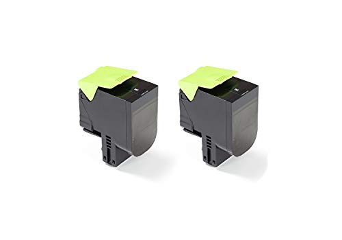 Green2Print Toner Doppelpack, 2 Kartuschen 2X 2500 Seiten ersetzt Lexmark 80C0S10, 800S1, 80C2SK0, 802SK, 80C2SKE, 802SKE passend für Lexmark CX310N, CX310DN, CX410DE, CX410DTE, CX410E, CX510DE, von Green2Print