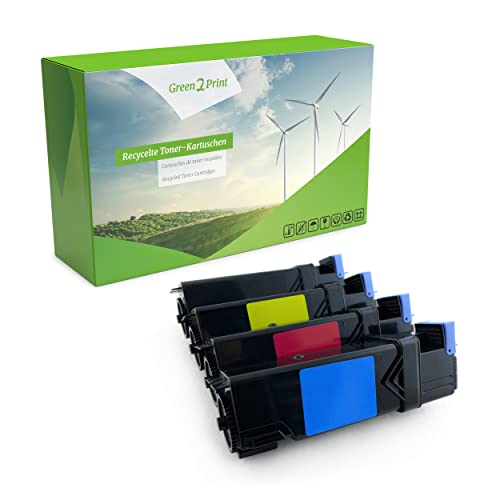 Green2Print Toner Toner-Set, 4 Kartuschen 10500 Seiten passend für Dell 2150CIDN, 2150CDN, 2155CDN, 2155CN von Green2Print