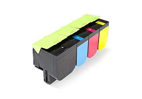 Green2Print Toner Toner-Set, 4 Kartuschen 1x 8000, 3X 4000 Seiten passend für Lexmark CX510DE, CX510DHE, CX510DTHE von Green2Print