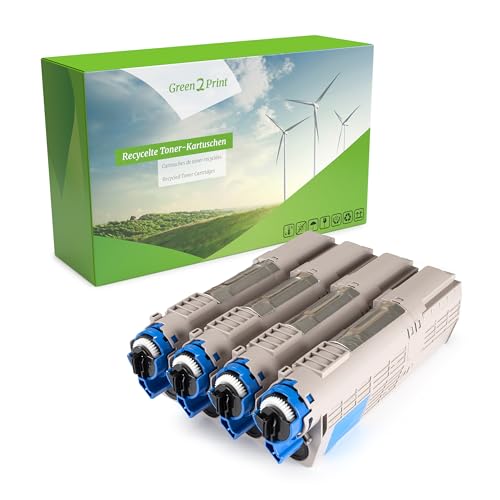 Green2Print Toner Toner-Set, 4 Kartuschen 4X 1500 Seiten passend für Oki MC563DN, MC573DN, C532DN, C542DN Green2Print Toner Toner-Set, 4 Kartuschen 4X 1500 Seiten passend für Oki MC563DN, MC573DN, C532DN, C542DN von Green2Print