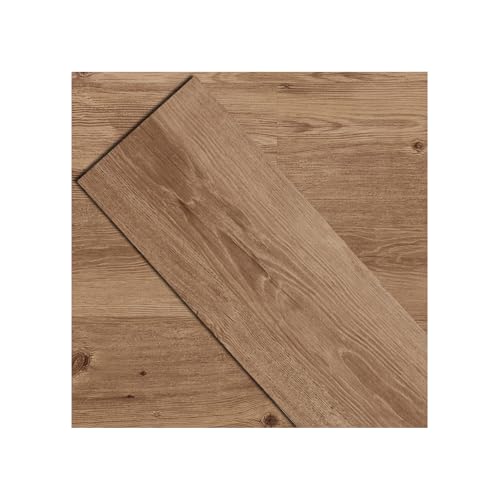 GreenFullHouse Vinyl Flooring Self Adhesive Floor Planks with Wood Effect Peel and Stick 2.0 mm 1 Piece Fire-Resistant for Bathroom Hallways Laundry Room (Pink Brown Sample) von GreenFullHouse