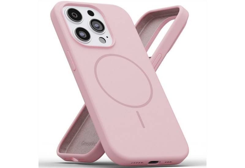 GreenHec Handyhülle Handyhülle Silikon iPhone 16 15 14 13 12 Pro Max Plus MagSafe 6.7 Zoll, Magnetisch Weiß Case Cover Schutz - Pink Blau Schwarz Braun Weiß von GreenHec