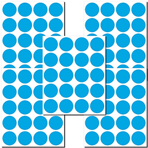 100 Klebepunkte 25mm 2,5cm Punkt PVC Folie Aufkleber abwaschbar desinfizierbar entkeimbar (Hellblau) von GreenIT