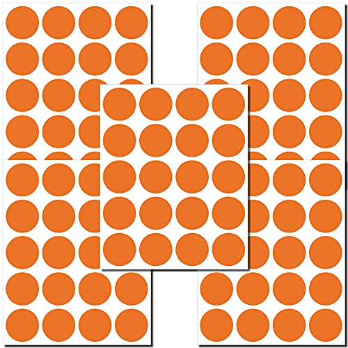 100 Klebepunkte 25mm 2,5cm Punkt PVC Folie Aufkleber abwaschbar desinfizierbar entkeimbar (Orange) von GreenIT