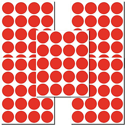 100 Klebepunkte 25mm 2,5cm Punkt PVC Folie Aufkleber abwaschbar desinfizierbar entkeimbar (Rot) von GreenIT