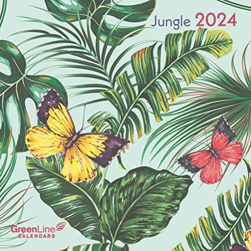 GreenLine Jungle 2024 - Wand-Kalender - Broschüren-Kalender - 30x30 - 30x60 geöffnet, Klein von GreenLine
