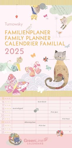 GreenLine Turnowsky 2025 Familienplaner -Wandkalender - Familien-Kalender - 22x45 von GreenLine