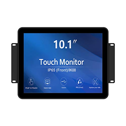 GreenTouch 10,1 Zoll 10 Punkte vorne wasserdichter Industrie-PCAP-Touchscreen-LCD-Monitor mit offenem Rahmen 1280 x 800 Schwarz… von GreenTouch