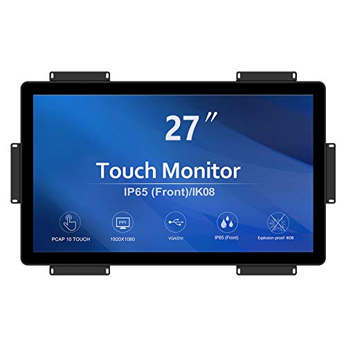 GreenTouch 27 Zoll 10 Punkte PCAP Open Frame Touchscreen LCD Display Monitore HDMI+VGA+DVI 1920x1080 Schwarz… von GreenTouch