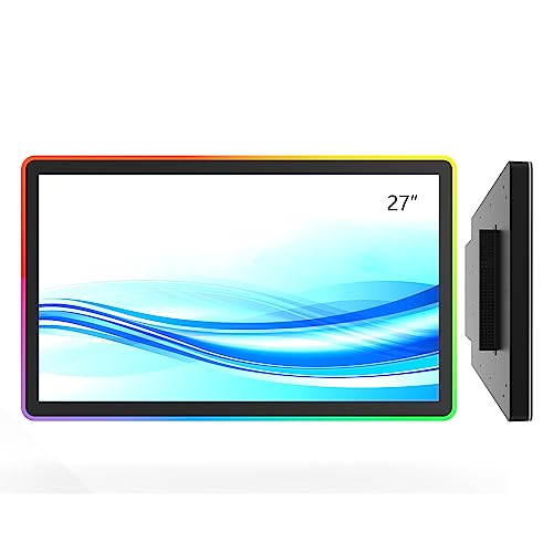 GreenTouch 27-Zoll-Touchscreen-Monitor mit LED-Rahmen und HDMI+VGA+DP-Schnittstelle, PCAP-Touchscreen-Monitor für Selbstbedienungskioske von GreenTouch