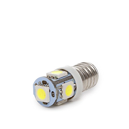 Glühbirne LED E10 1W 90Lm 6000ºK 12VDC LED s 40.000H [CA-E10-5MD5050-CW] | Greenice von Greenice