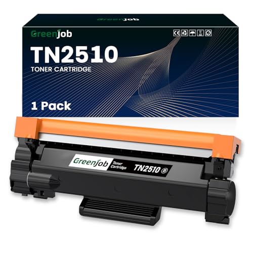 Greenjob TN2510 Toner Kompatibel für Brother TN-2510 Toner TN2510XL Schwarz für Brother HL-L2400DW HL-L2400DWE DCP-L2620DW DCP-L2627DW MFC-L2800DW MFC-L2827DW MFC-L2835DW MFC-L2860DW MFC-L2860DWE von Greenjob