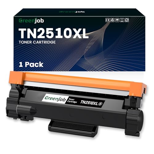 Greenjob TN2510XL Toner Kompatibel für Brother TN2510 TN-2510XL Toner Schwarz für Brother HL-L2400DW HL-L2400DWE DCP-L2620DW DCP-L2627DW MFC-L2800DW MFC-L2827DW MFC-L2835DW MFC-L2860DW MFC-L2860DWE von Greenjob