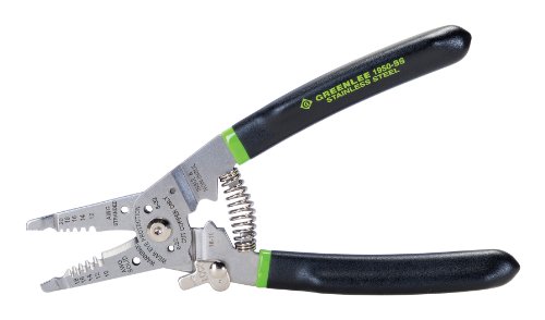 Greenlee Handwerkzeuge Edelstahl Abisolierzange Pro (1950-SS), 10-18AWG, Farbe von Greenlee