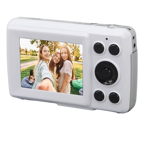 Digitalkamera 2,4 Fotokamera 1080P 16MP Kompaktkamera 16X Digitalzoom Fotoapparat Digitalkamera Klein Kamera für, Teenager, Anfänger (White) von Greensen