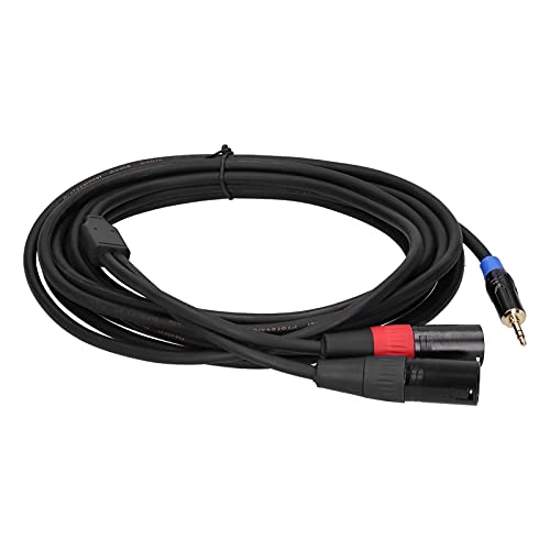 Greensen 3,5 Mm Zum Dual XLR -Stereo -Kabel Kabel Splitter Mikrofon Konverter Adapter für Stereo System, Mobiltelefon mit überlegener Tonübertragung, Vielseitige Schnittstelle (#3) von Greensen