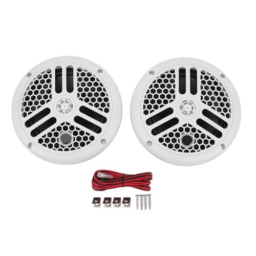 Greensen 6,5 Zoll Marine Audio -Lautsprecher 120W WETERENDER WETTERFORTE IP66 ABS RAME Clear Sound für Boot RV Yacht UTV mit Einfacher Installation von Greensen